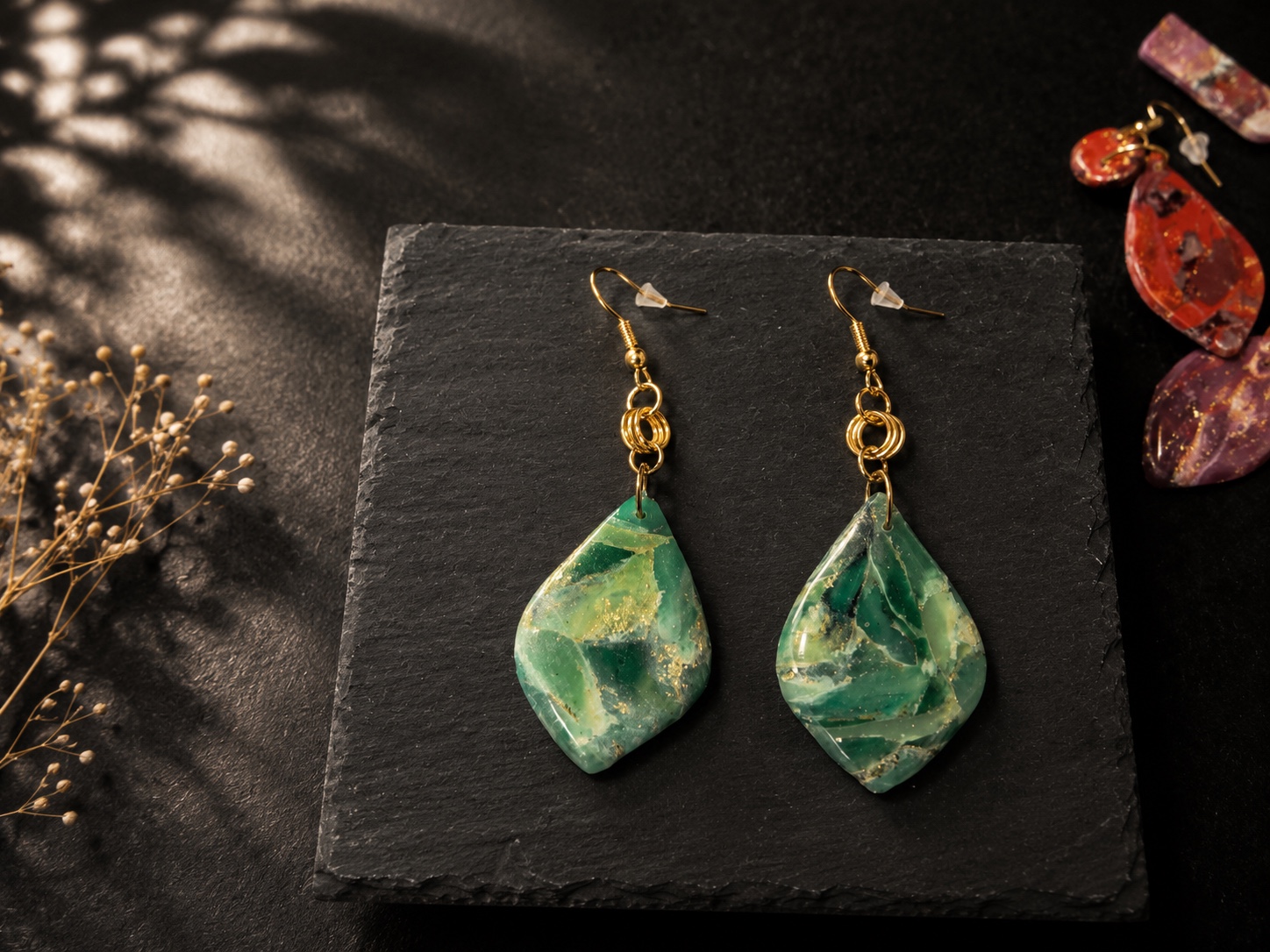 Boucles Feuilles vertes
