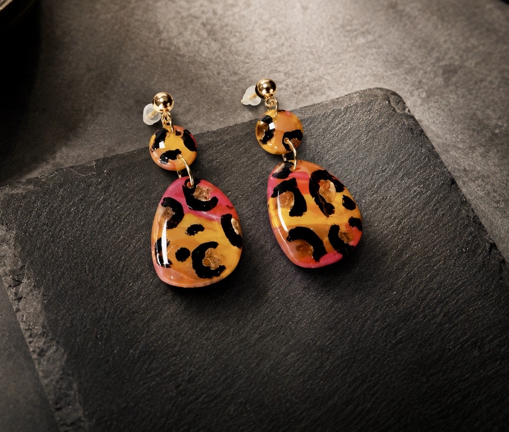 Boucles Léopard coloré