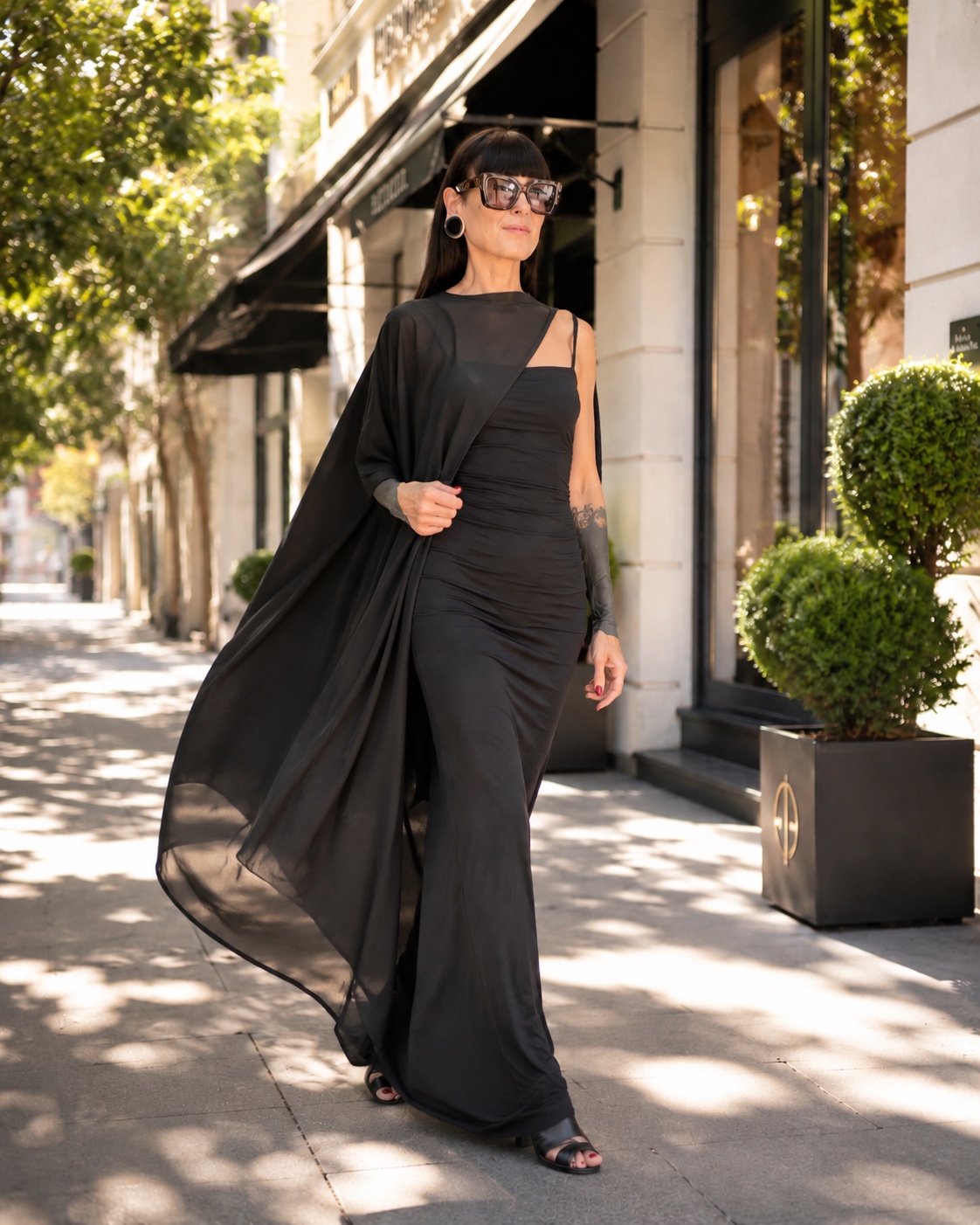 Ensemble robe noire et voile — Noir