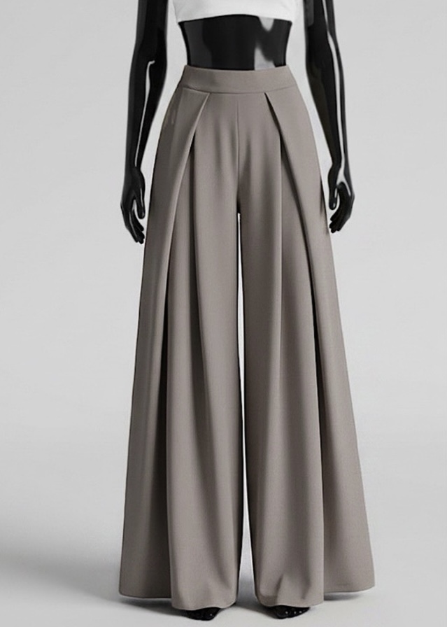 Pantalon large à plis — Taupe