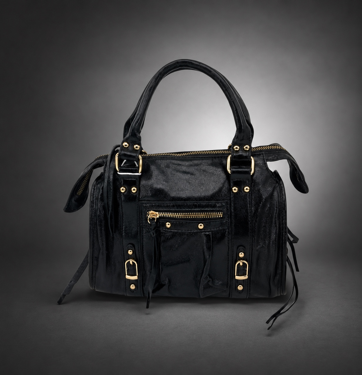 Sac à main à boucles — Noir