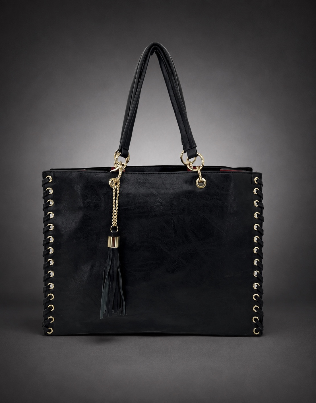 Grand sac avec pochette assortie — Noir
