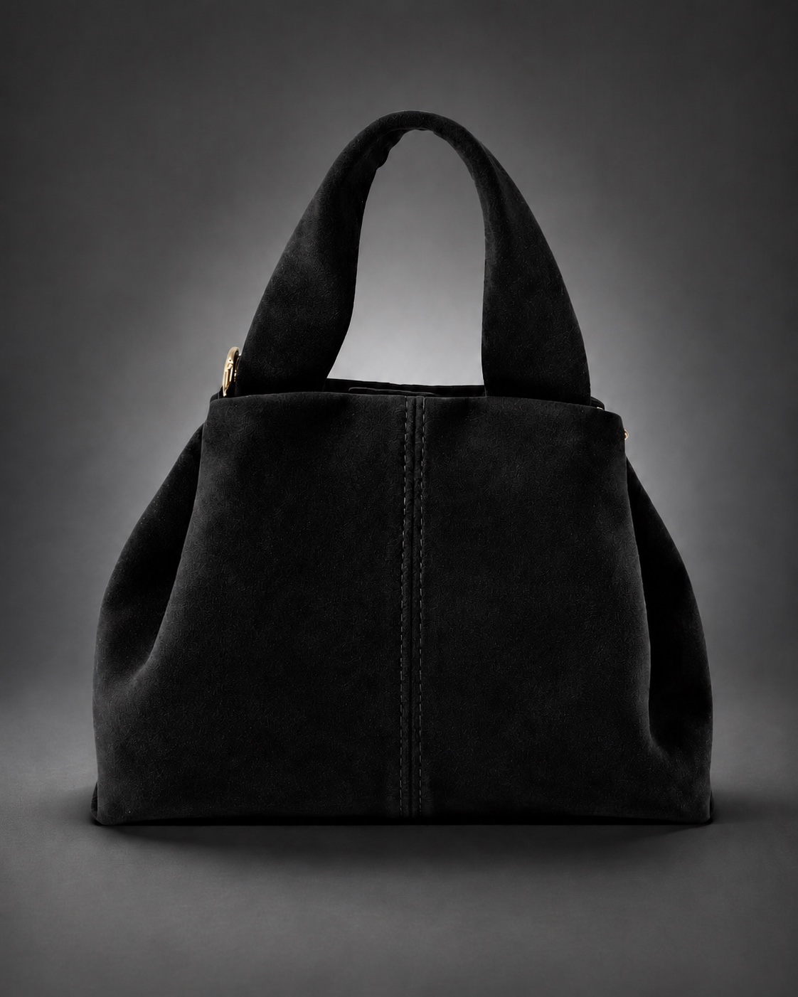 Petit sac souple en daim synthétique — Noir